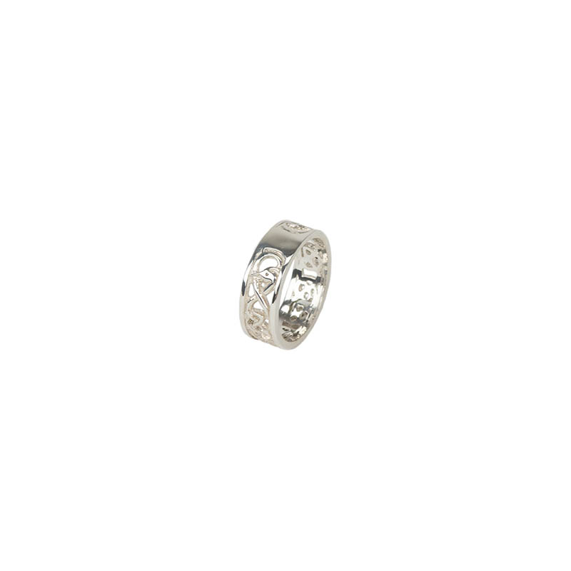 Celtic Wedding Band, Sterling Silver