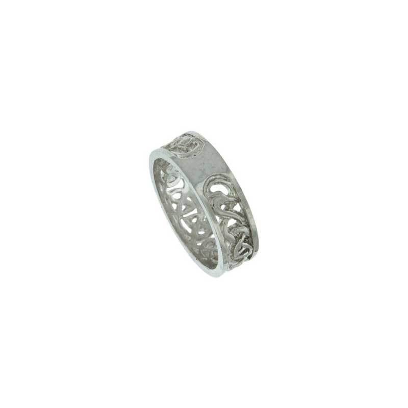 Celtic Wedding Band, Sterling Silver