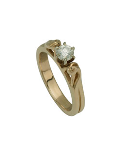 Celtic Engagement Ring 1/3 ct Diamond