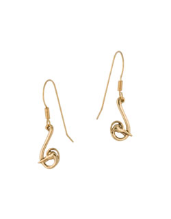 Heron Earrings, 14 kt. Gold