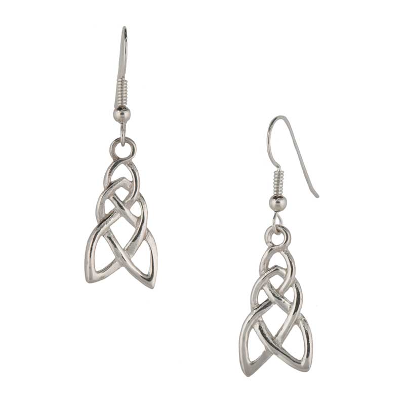 Celtic Pathway Earrings, Sterling