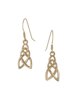 Celtic Pathway Earrings, 14 kt. Gold