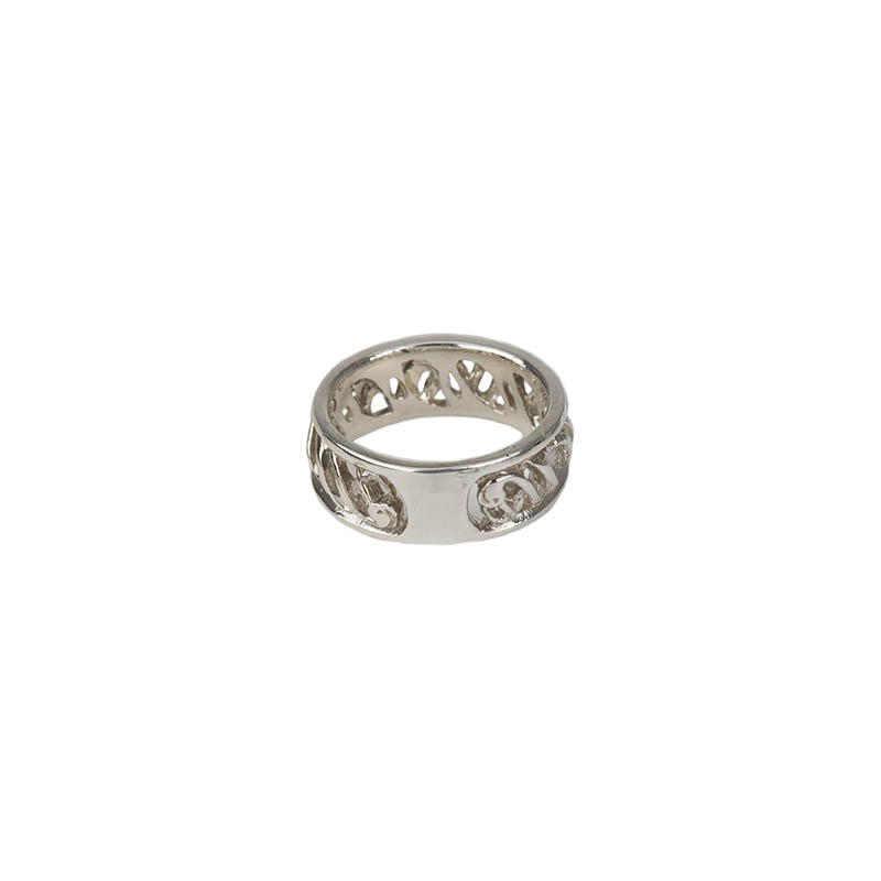 Double Helix Wedding Band, Silver