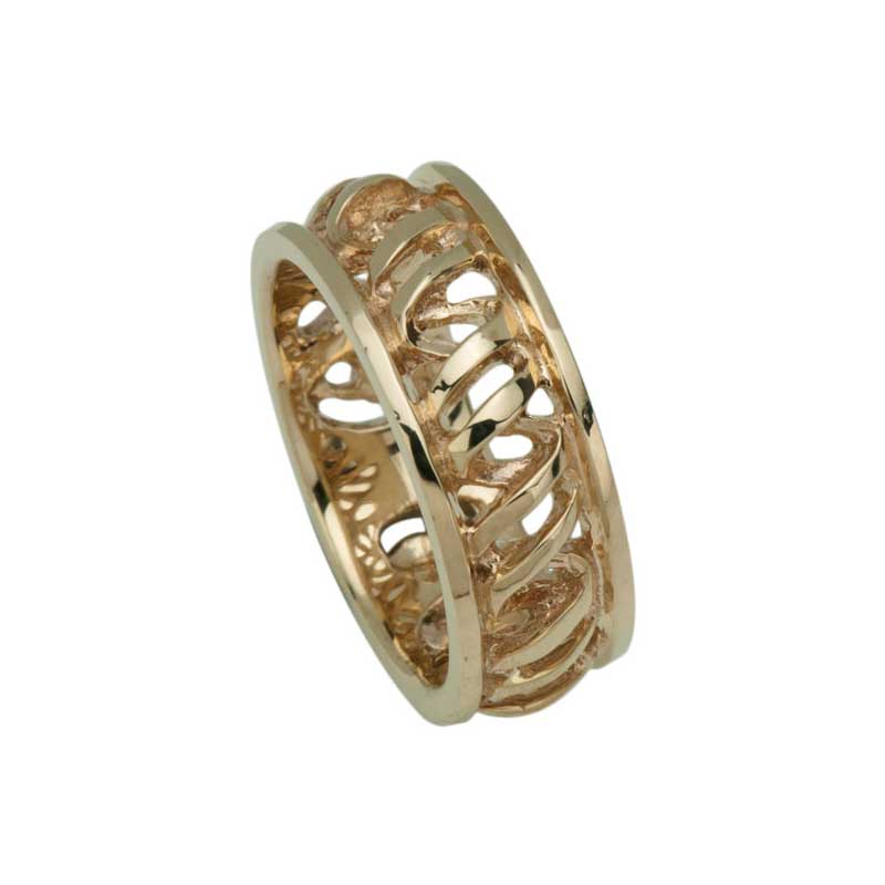 Double Helix Wedding Band, back view