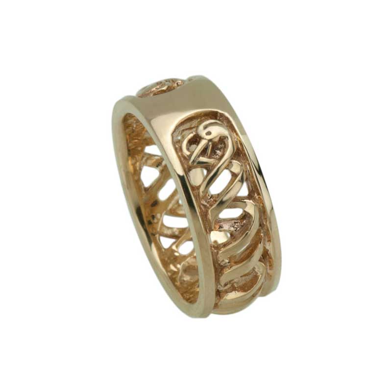 Double Helix Wedding Band, 14 kt. Yellow Gold