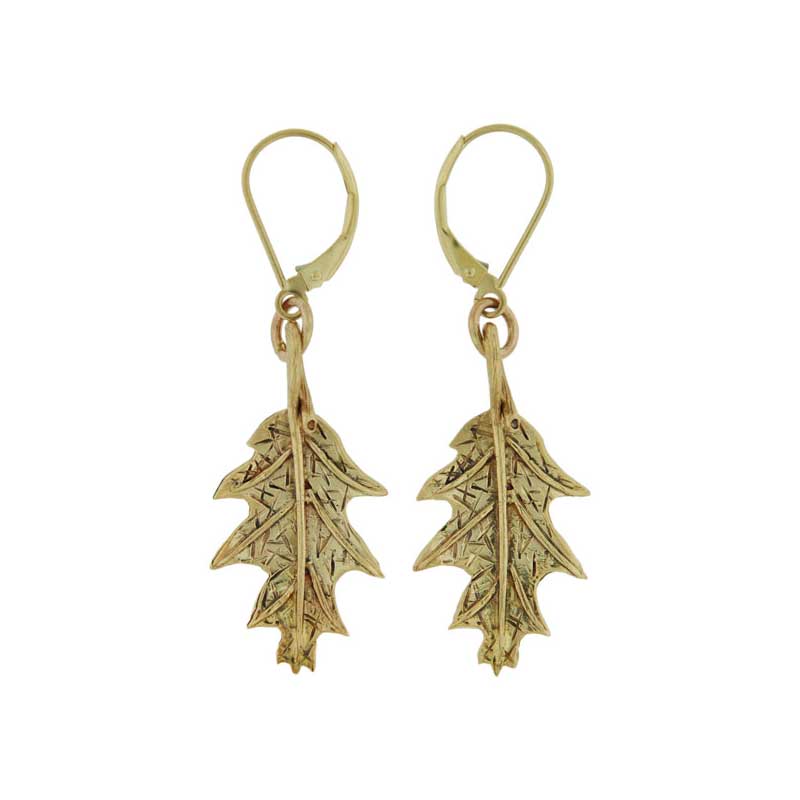 Gold Oak Leaf Earrings