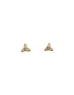 Triskele Stud Earring, 14 kt. Gold