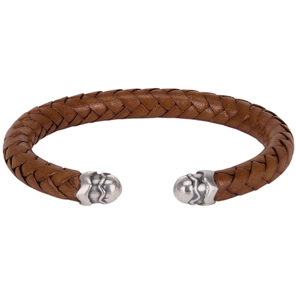 Leather Cuff Bracelet, Saddle Tan