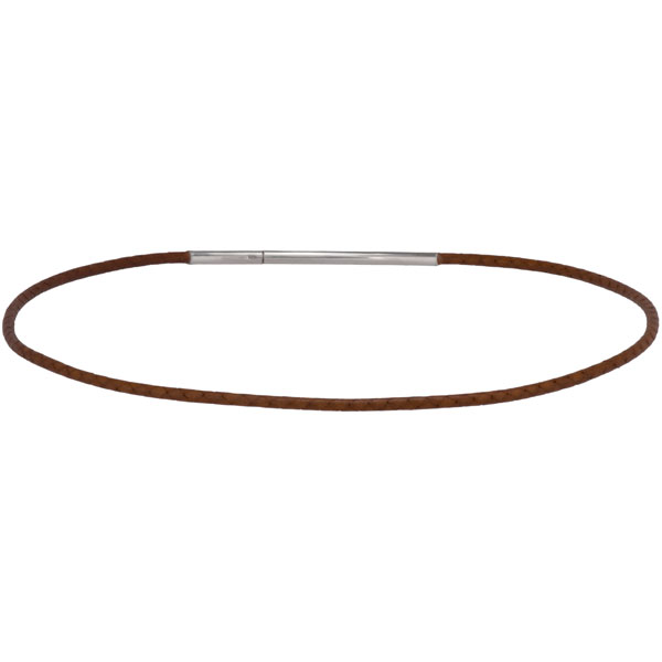 Leather Choker, Four Strand, Saddle Tan