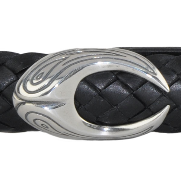 Black Snake Belt, Close-up of Buckle