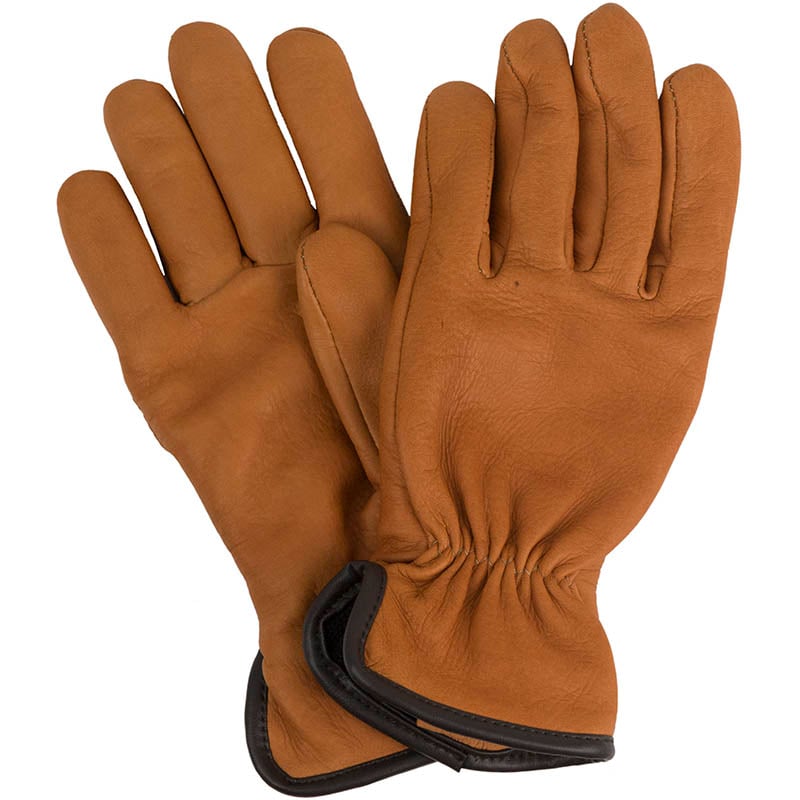 Deerskin Wool Lined Glove, Saddle Tan