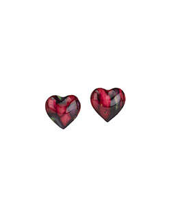 Heathergem Heart Earrings, Post