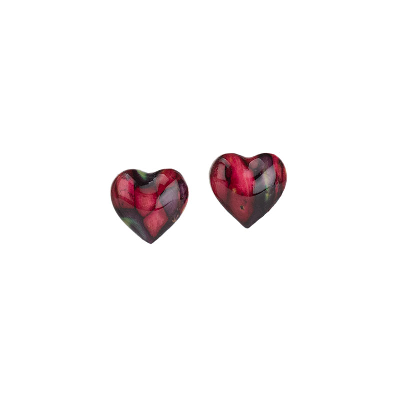 Heathergem Heart Earrings, Post