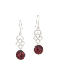 Heathergem Earrings with Knotwork