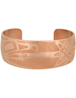 Raven Stealing the Sun Bracelet, Copper