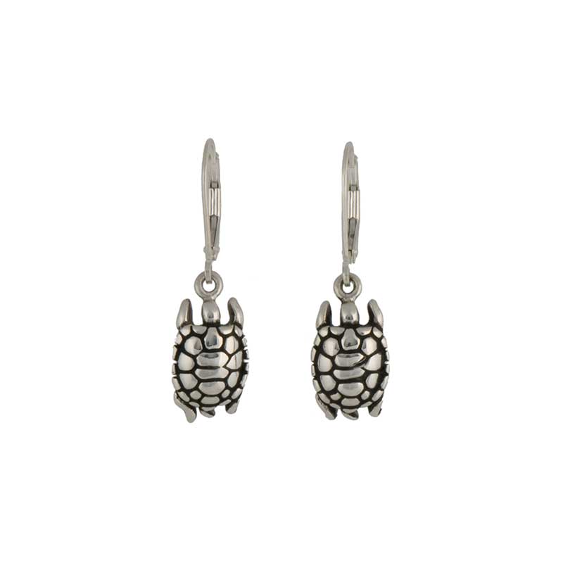 Turtle Earrings, Sterling Silver