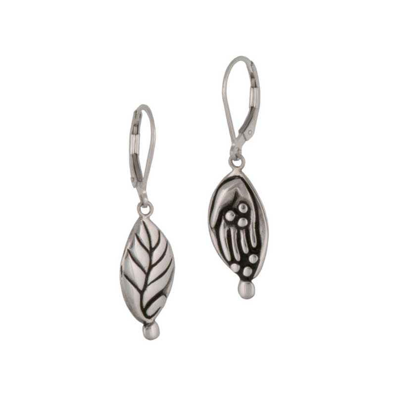 Seed Planting Earrings, Sterling silver