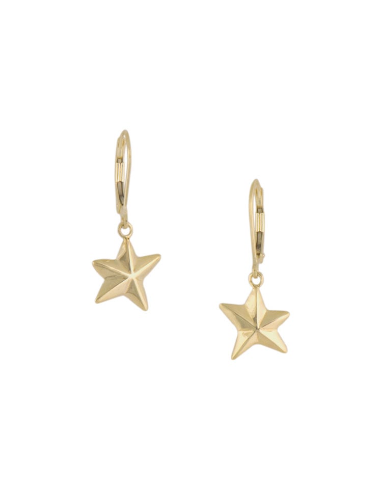 Star Earrings, 14 kt. Gold