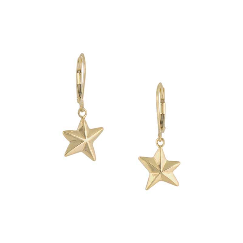 Star Earrings, 14 kt. Gold