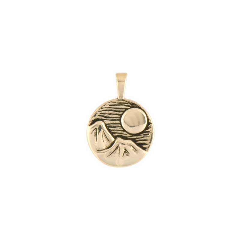 January Moon Pendant, 14 kt Gold