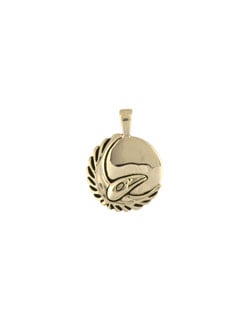 March Moon Pendant, 14 kt Gold