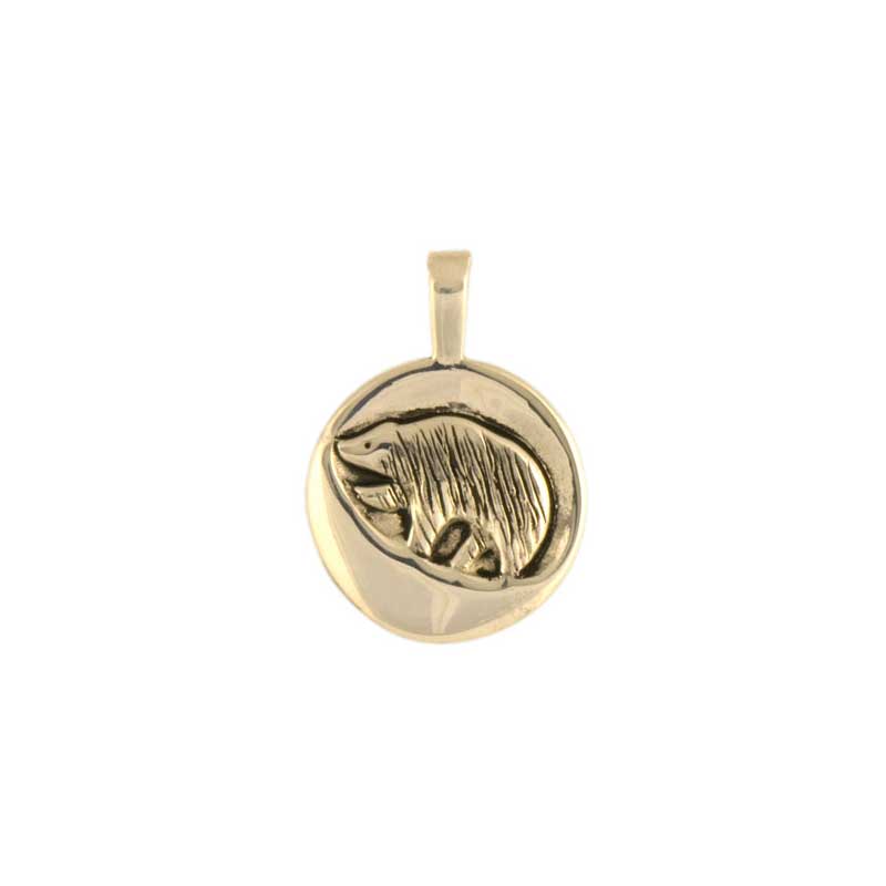 October Moon Pendant, 14 kt Gold