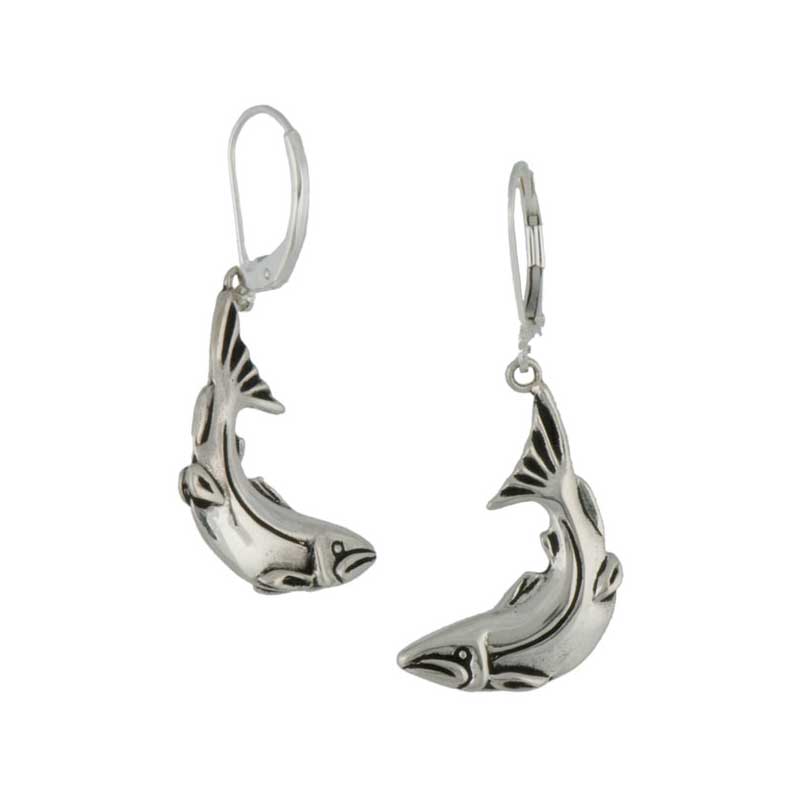 Curved Salmon Earrings