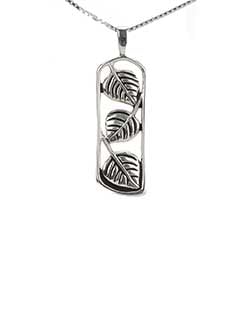 Aspen Leaf Triptych Pendant