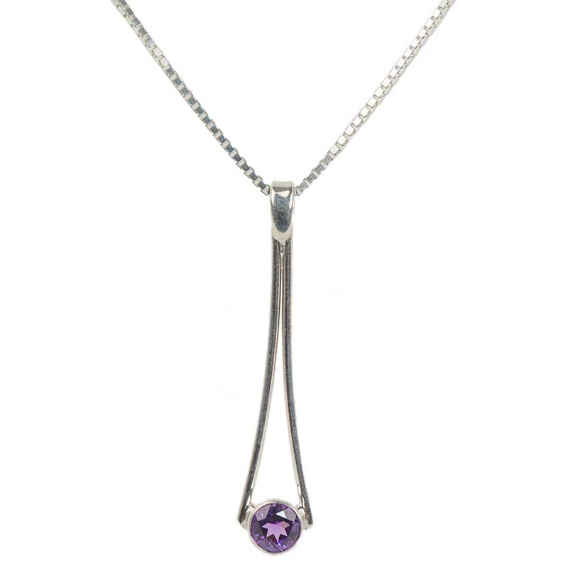 Gemdrop Pendant, Amethyst