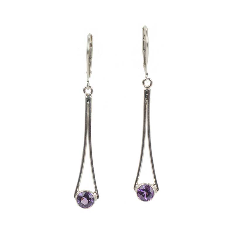 Gemdrop Earrings, Amethyst