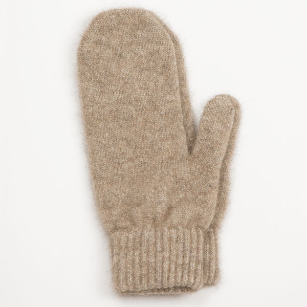 Possum/Merino Wool Mittens, Natural