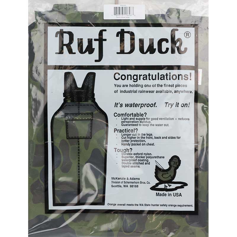 Ruf Duck Rain Overalls, Camouflage