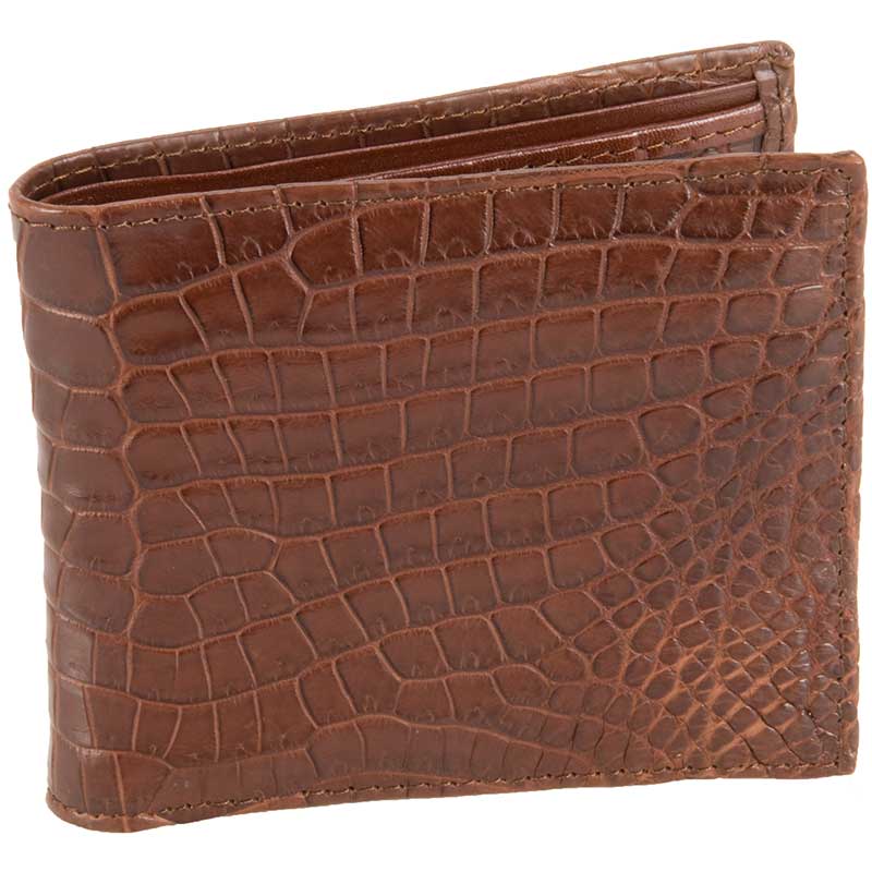 Crocodile Print Leather Wallet Full Grain Leather Wallet 