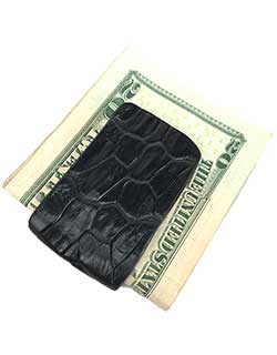 Crocodile Leather Money Clip