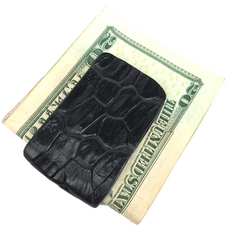 Crocodile Leather Money Clip