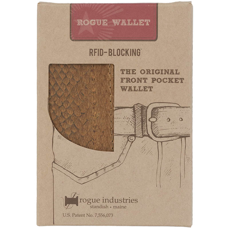 Salmon Wallet with RFID Protection, Brown