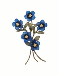 Blue Violet Brooch