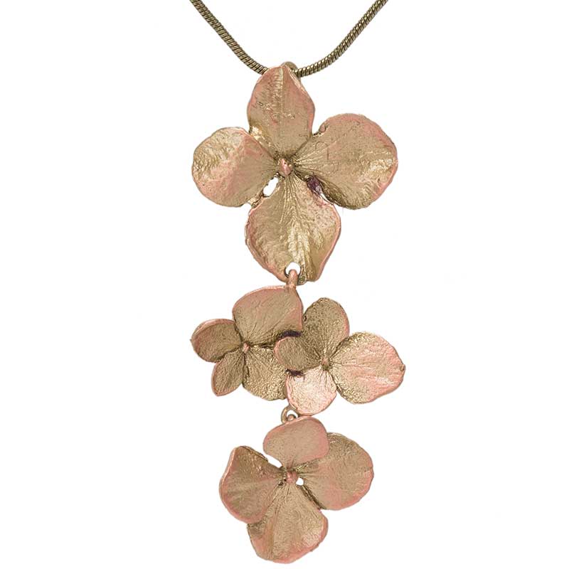 Hydrangea Pendant, Bronze