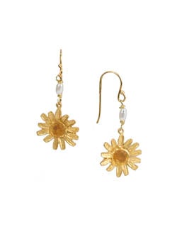 Golden Daisy Earrings