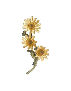 Golden Daisy Brooch