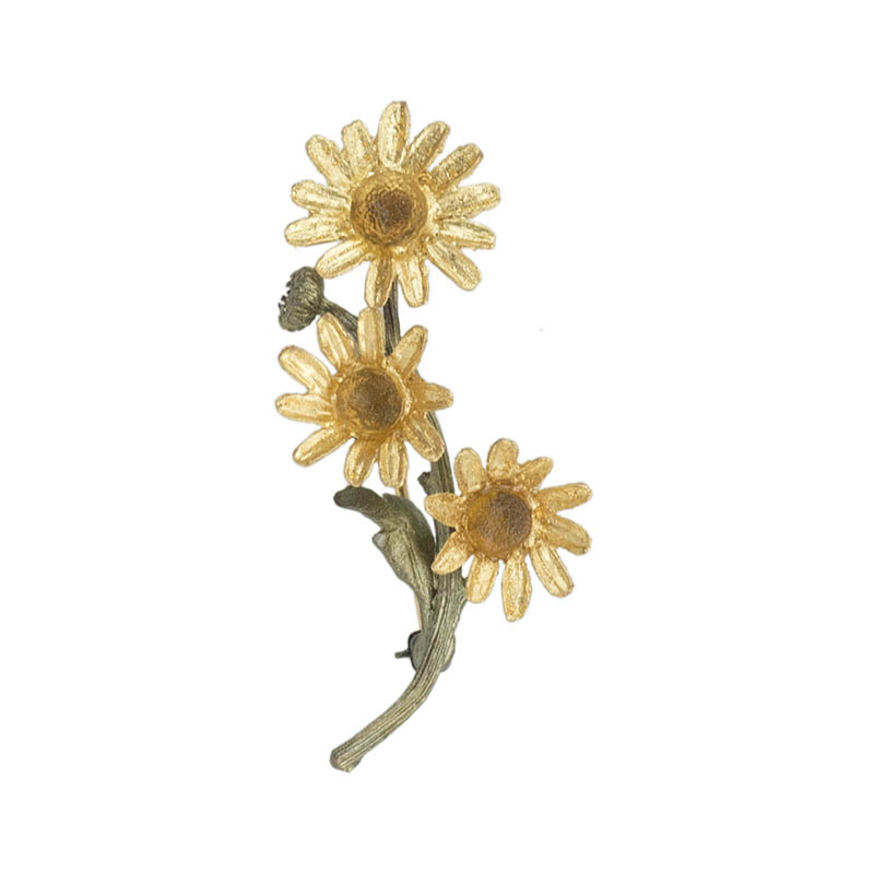 Golden Daisy Brooch