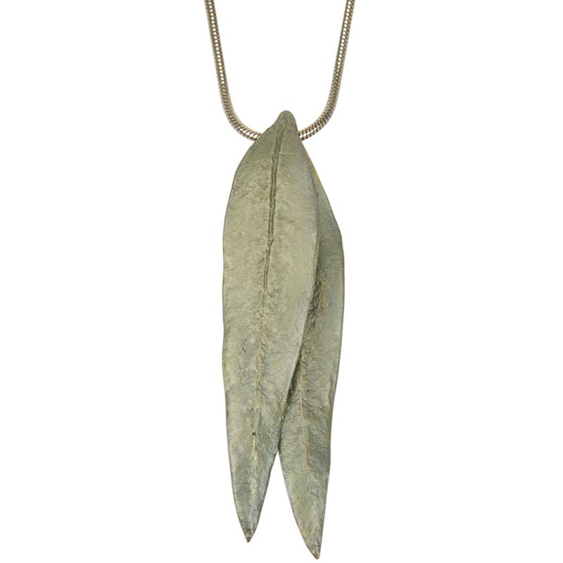 Eucalyptus Leaf Pendant, Bronze