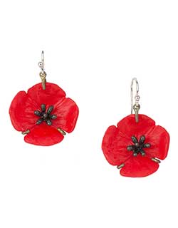 Red Poppy Earrings