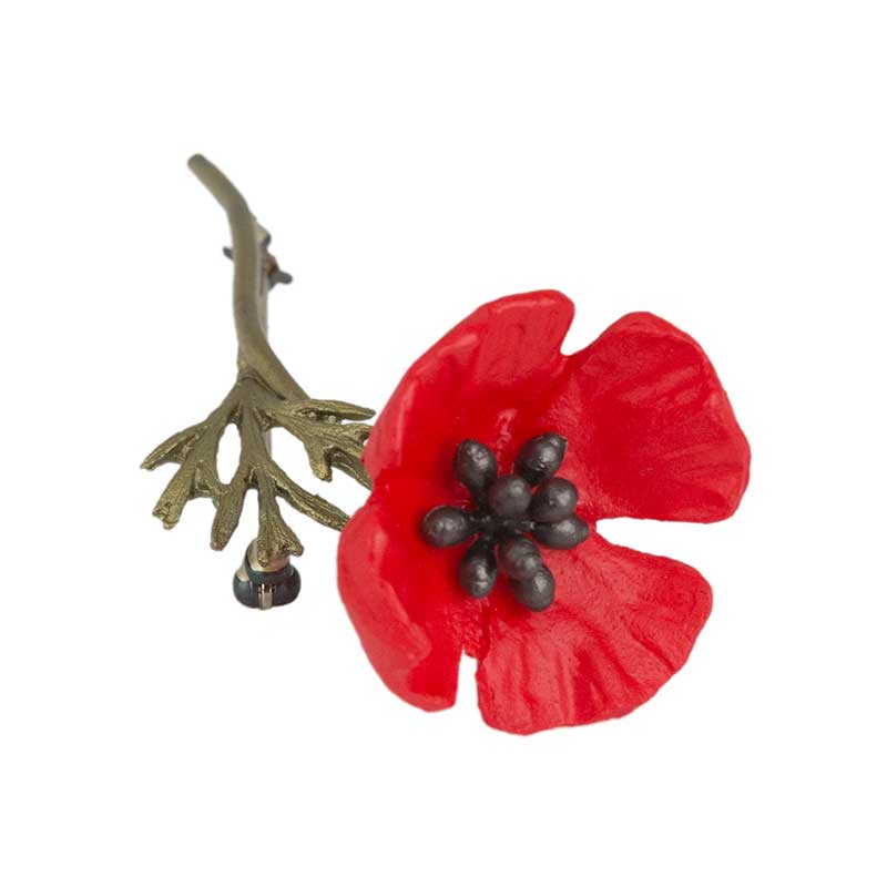 Red Poppy Brooch