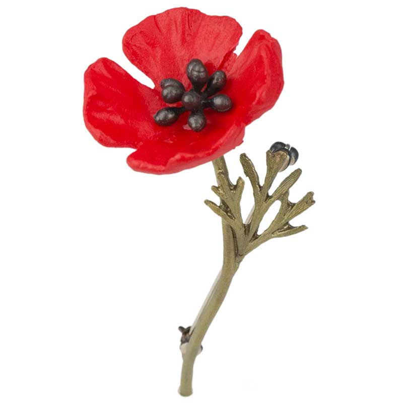 Smithsonian Store Poppy Flower Pin