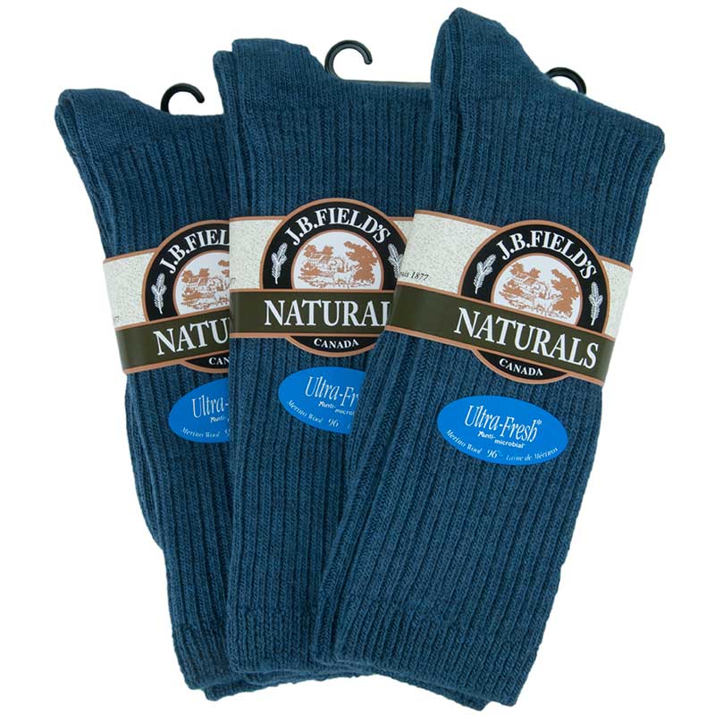 3 Pair Merino Casual Sock, Denim