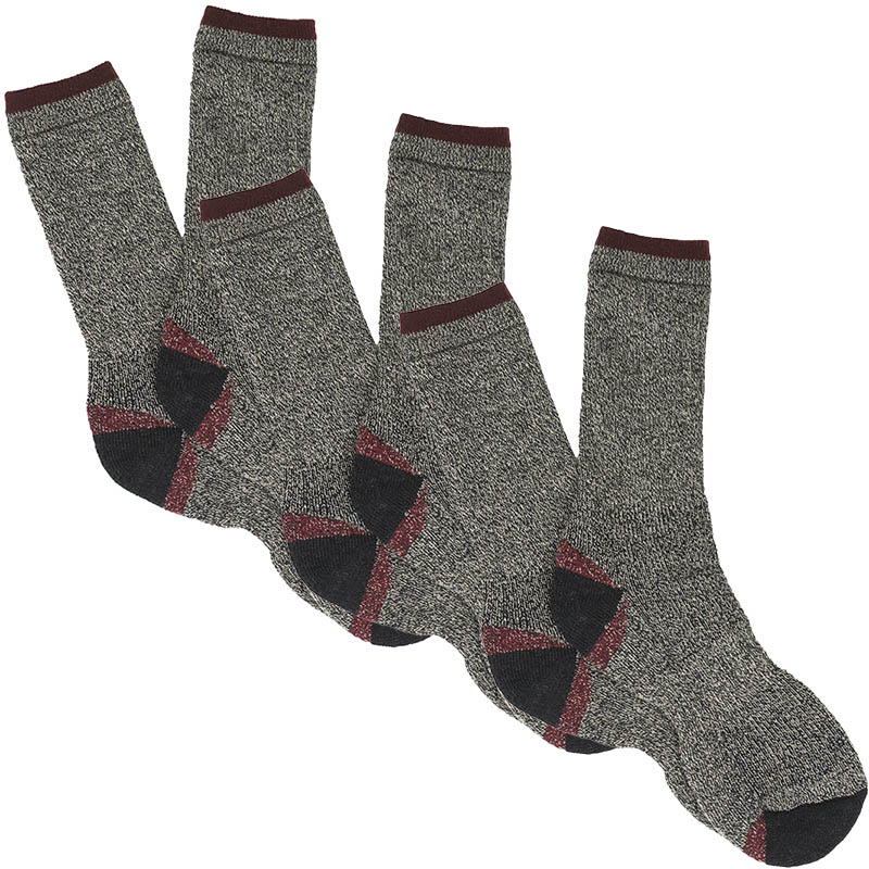 3 Pair Power Trekker Socks, Taupe