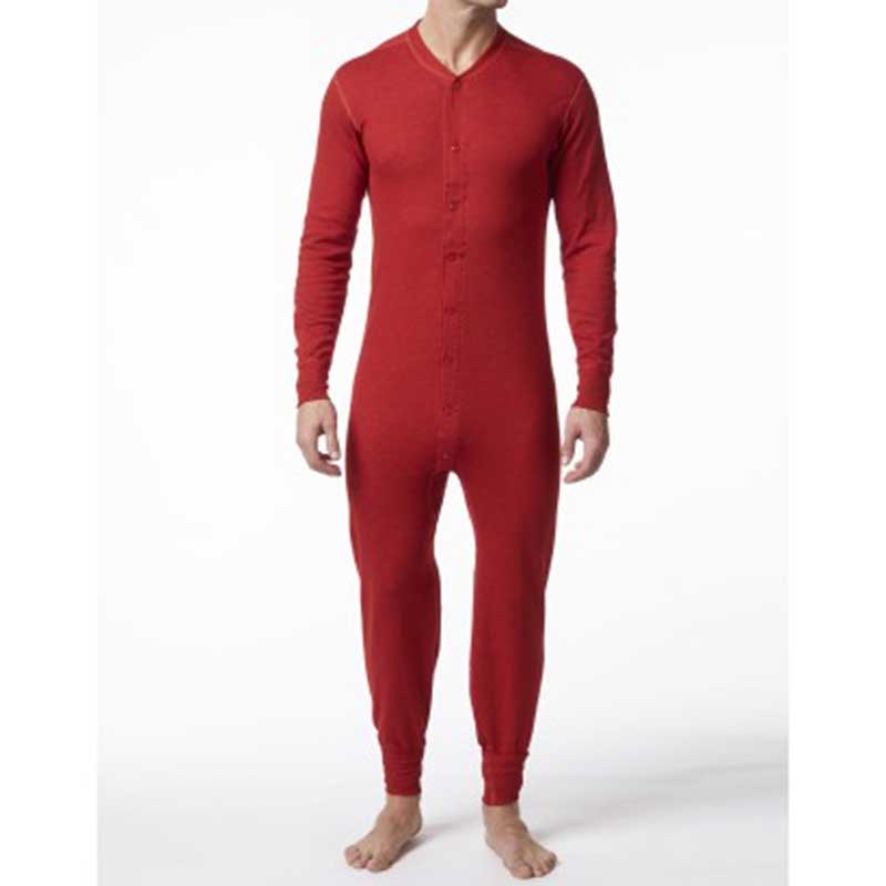 MENS RED THERMAL UNION SUIT - General Army Navy Outdoor