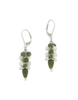 Jade & Woolly Mammoth Ivory Earrings