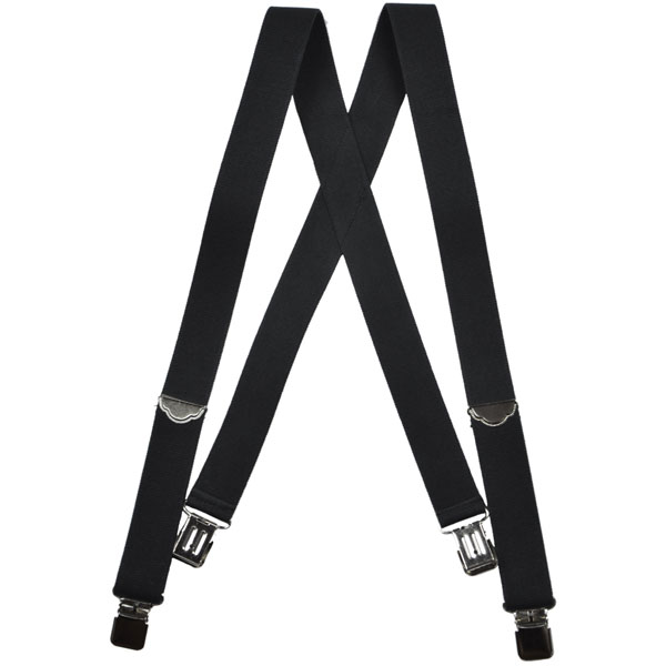 Black Welch Suspenders, Clip Ends